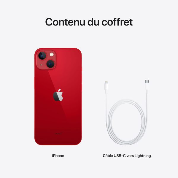 Apple iPhone 13 128 Go (PRODUCT)RED contenu du coffret Apple iPhone 13 128 Go (PRODUCT)RED contenu du coffret
