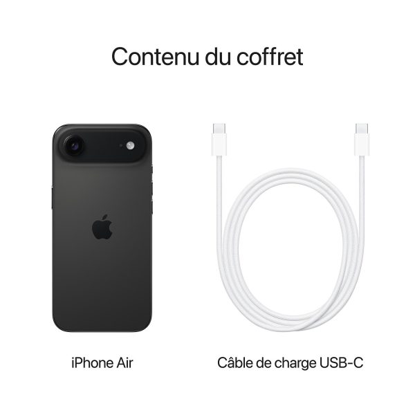 Apple iPhone Air Noir sidéral contenu coffret