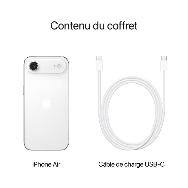 Apple iPhone Air Blanc nuage contenu coffret