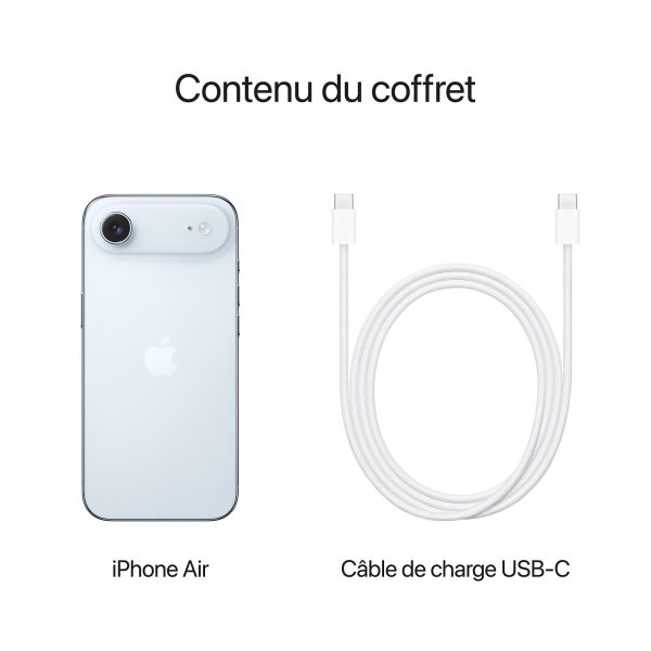 Apple iPhone Air Bleu ciel contenu coffret