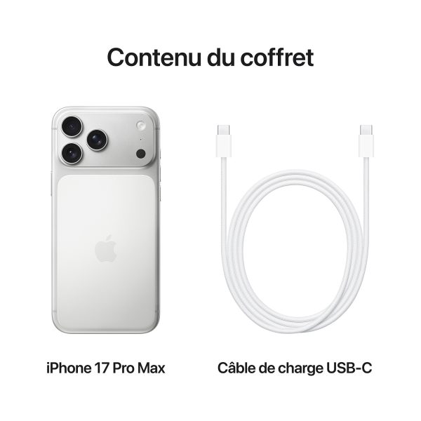 Apple iPhone 17 Pro Argent contenu coffret