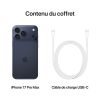 Apple iPhone 17 Pro Max Bleu Intense contenu du coffret