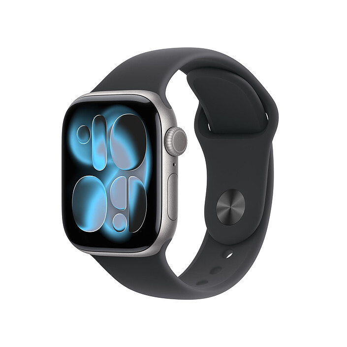 Apple Watch Series 11 GPS 42 mm Aluminium Gris sidéral Bracelet Sport Noir M/L Apple Watch Series 11 GPS 42 mm Aluminium Gris sidéral Bracelet Sport Noir M/L