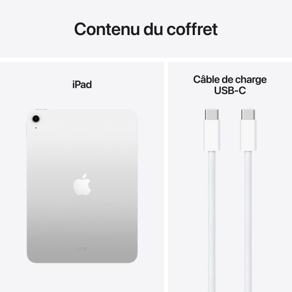 Apple iPad A16 (2025) Argent Apple iPad A16 (2025) Argent