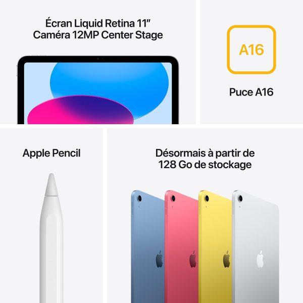Apple iPad A16 (2025) Jaune caractéristiques Apple iPad A16 (2025) Jaune caractéristiques